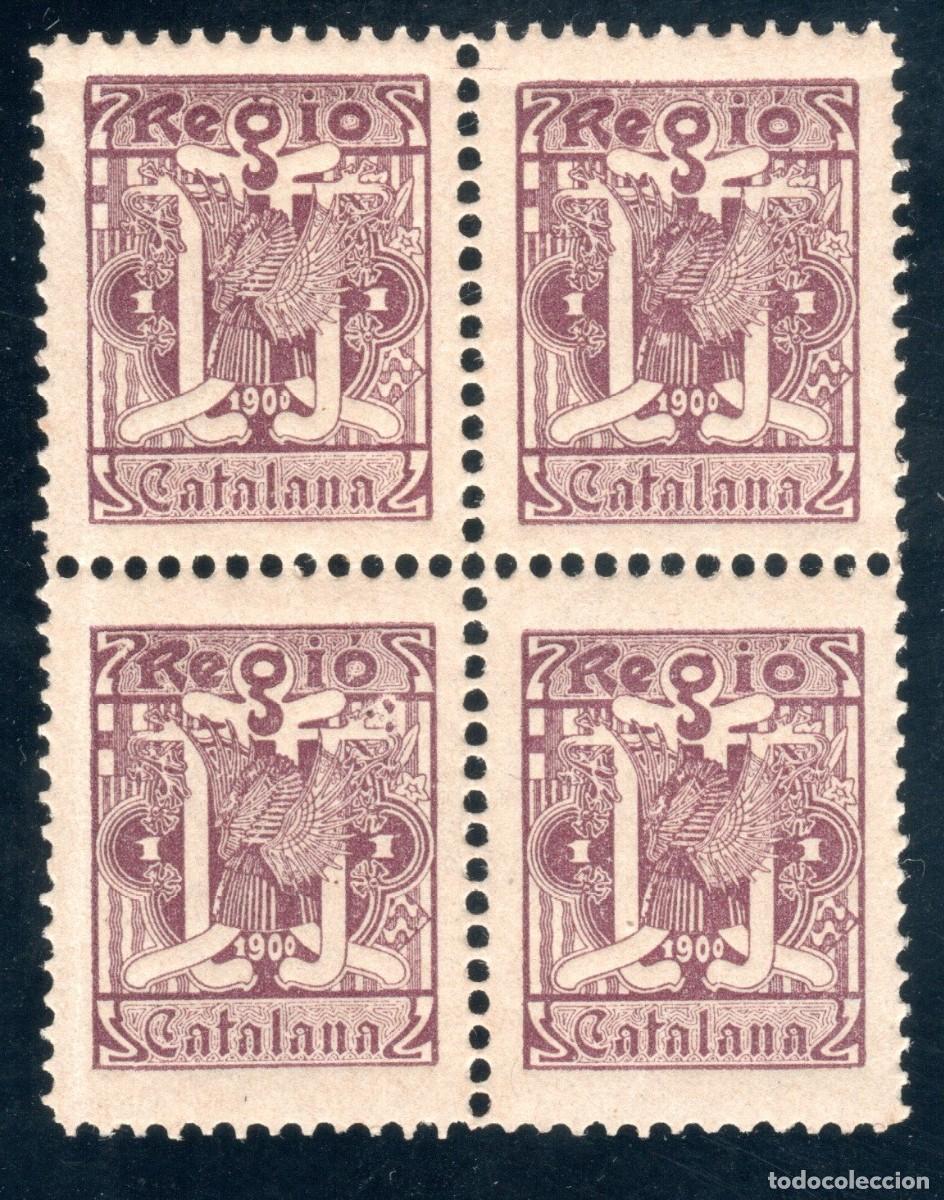Sellos: REGI&Oacute; CATALANA (BLOQUE DE 4). MUY RARO. MNH **