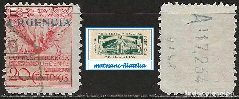 Sellos: ESPA&Ntilde;A 1930. EDIFIL 591A. SERIE COMPLETA &rdquo;PEGASO&rdquo; N&Uacute;MERO DE CONTROL AL DORSO.