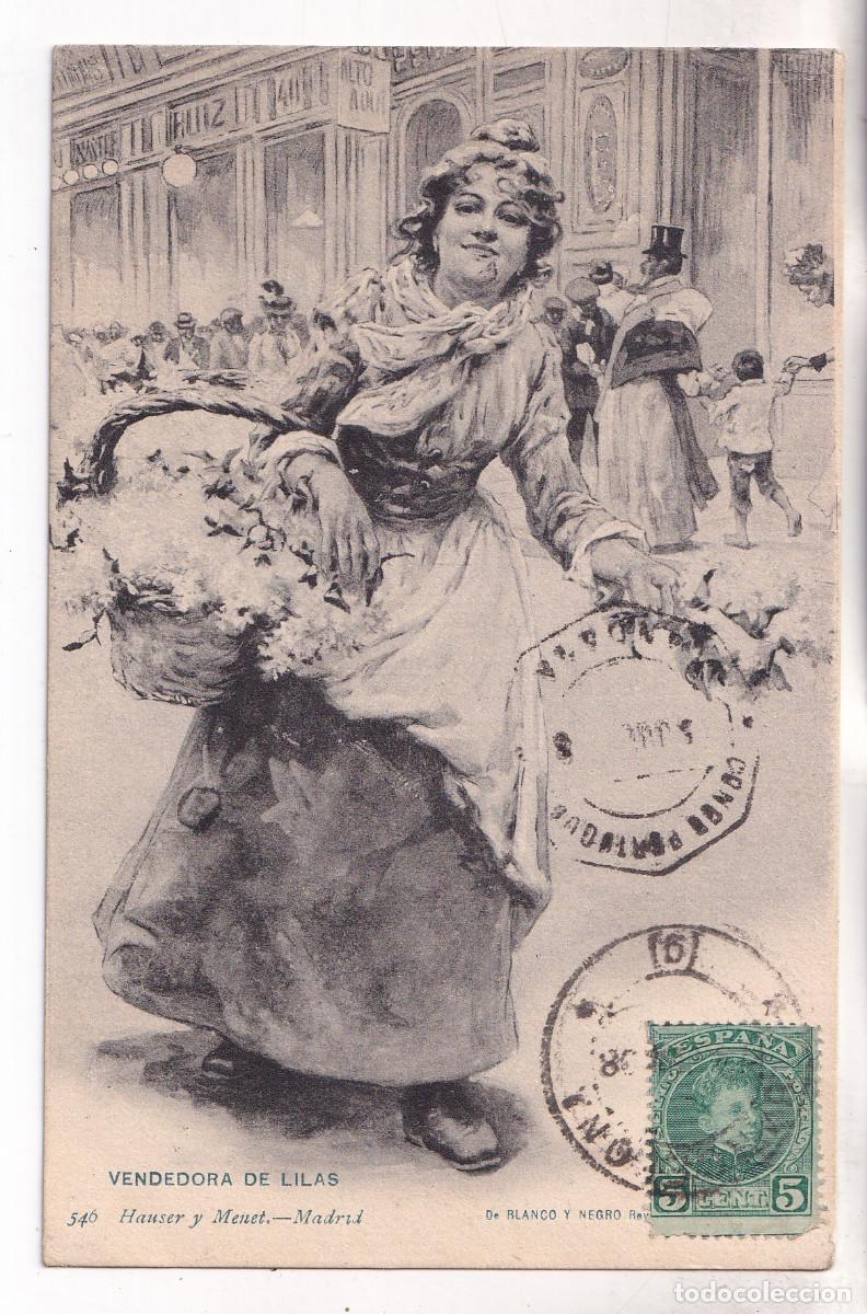 Sellos: POSTAL. BARCELONA AL CONGO PORTUGU&Eacute;S. 1908. TR&Aacute;NSITO LISBOA