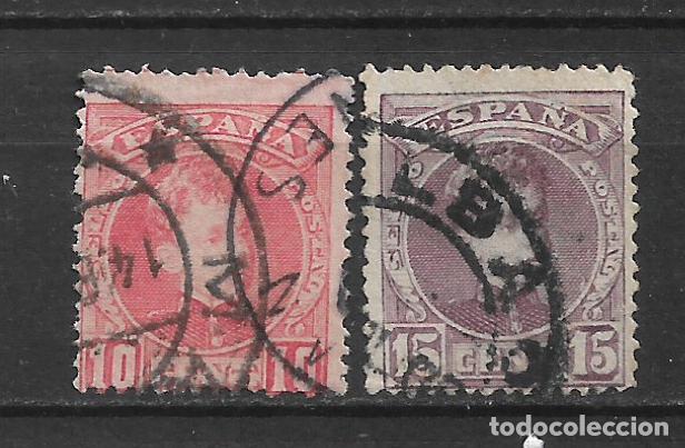 Sellos: espa&ntilde;a 1901 edifil 243 + 245 usado - 8/4