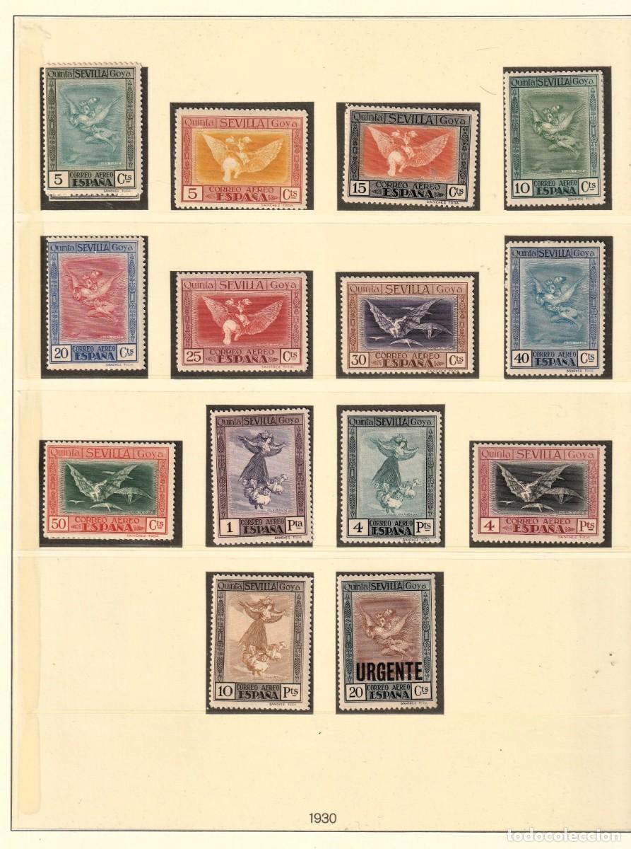 Sellos: Espa&ntilde;a edf n&ordm;517/30.Completa.Sellos nuevos con fijasellos MH.Aereos.Quinta de Goya.1930