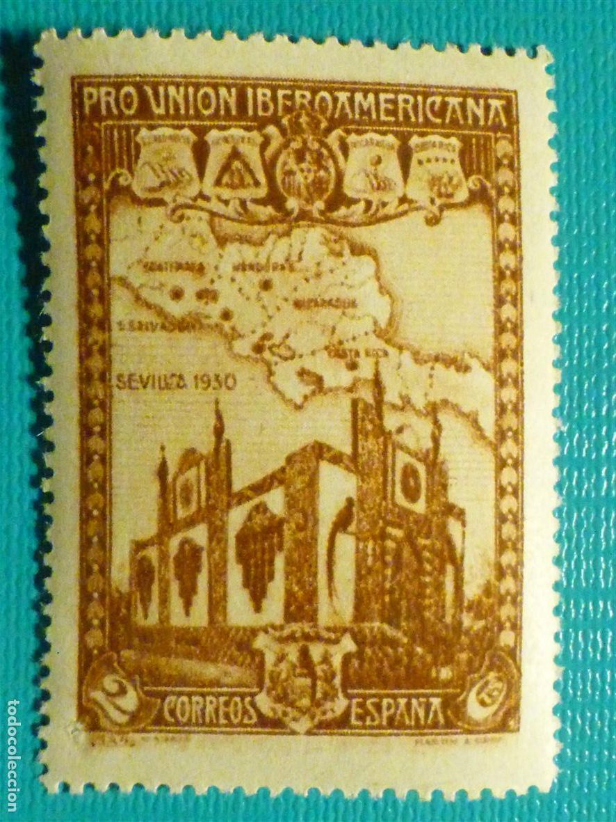 Sellos: Sello Correos Espa&ntilde;a - Edifil 567 - Exp. Iberoamericana - A&ntilde;o 1930 - 2 Cts, C&eacute;ntimos, Casta&ntilde;o Nuevo