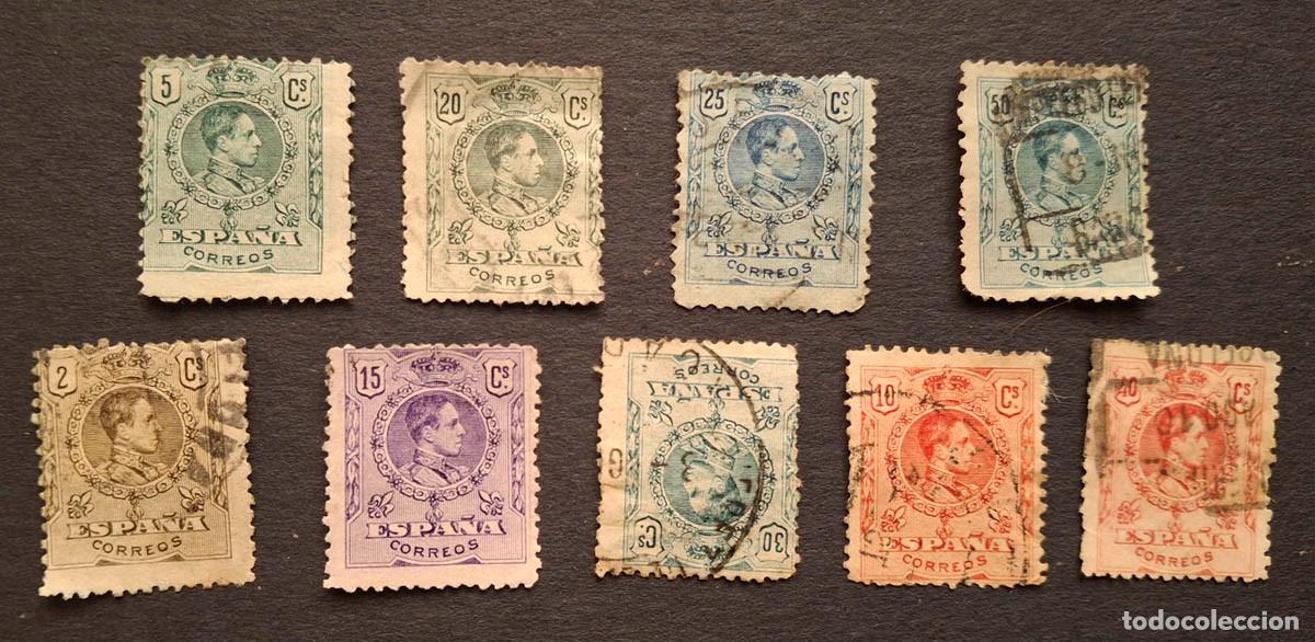 Sellos: 9 sellos Alfonso XIII