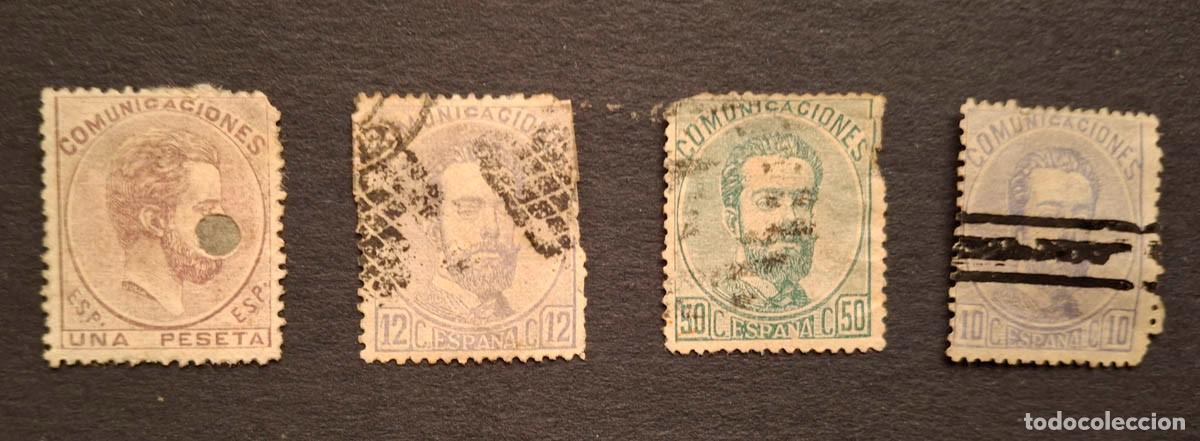 Sellos: 4 sellos de Amadeo I