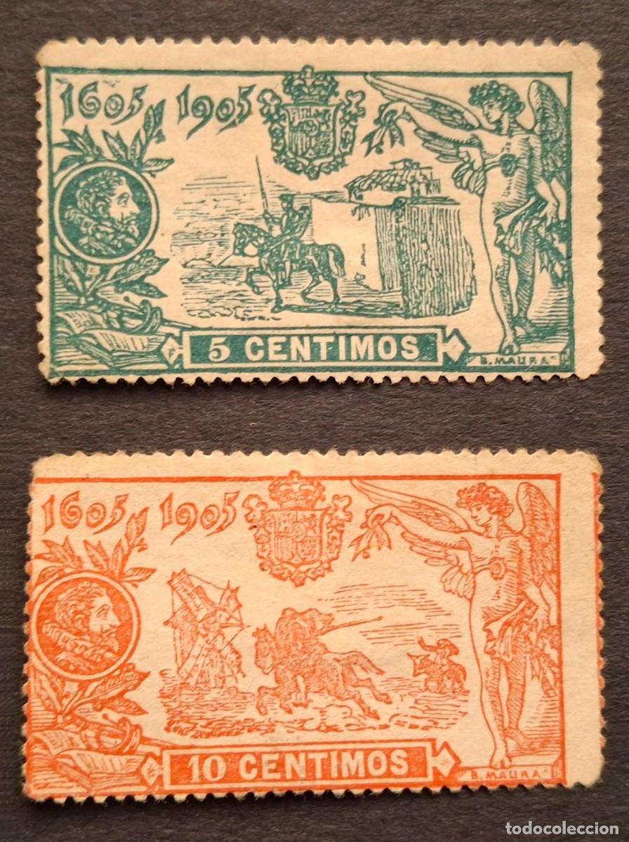 Sellos: 2 sellos 1905 con fijasellos