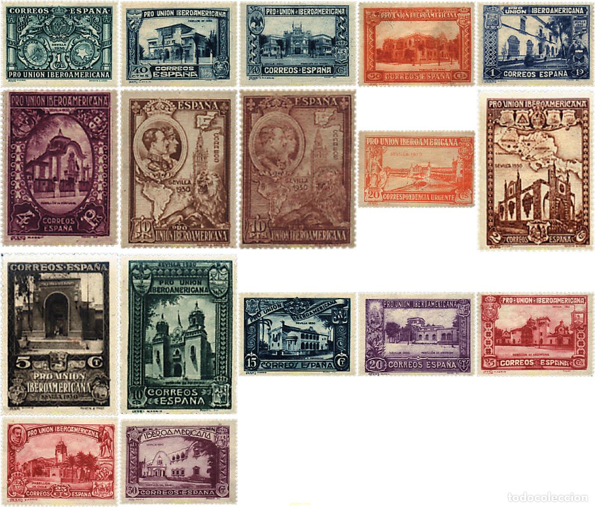 Sellos: 209797 HINGED ESPA&Ntilde;A 1930 PRO UNION IBEROAMERICANA