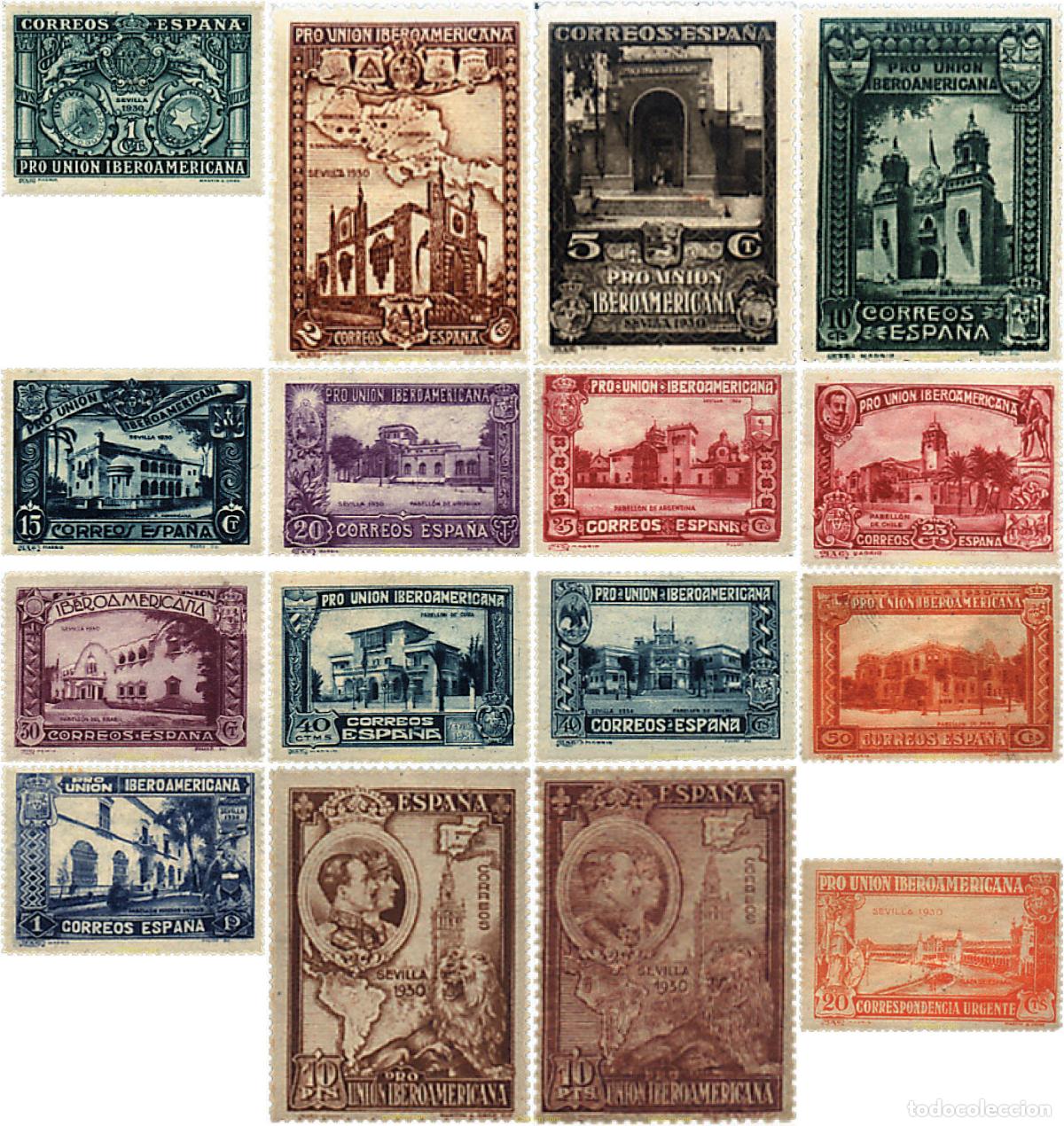 Sellos: 322149 HINGED ESPA&Ntilde;A 1930 PRO UNION IBEROAMERICANA