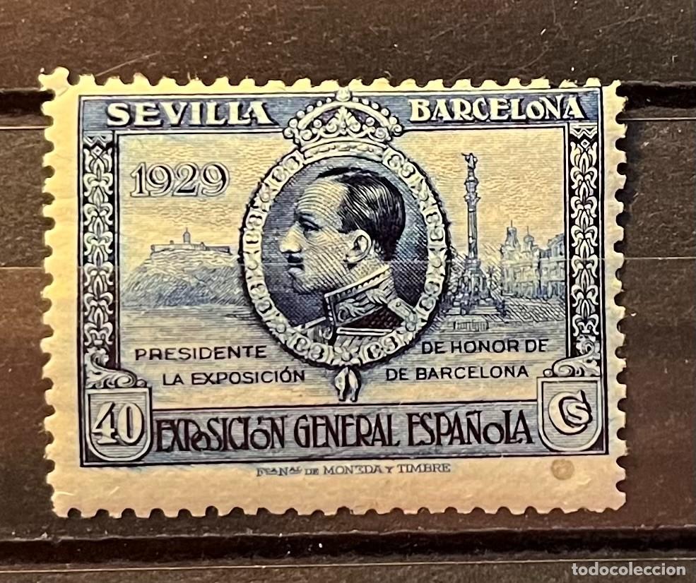 Sellos: 1928 Expo Barcelona .Sevilla,centrado,goma,colorMNH**