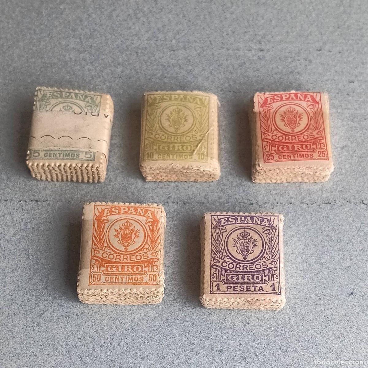 Sellos: GIRO POSTAL. 1911-20. 100 Series NUEVO** Edifil 1-5