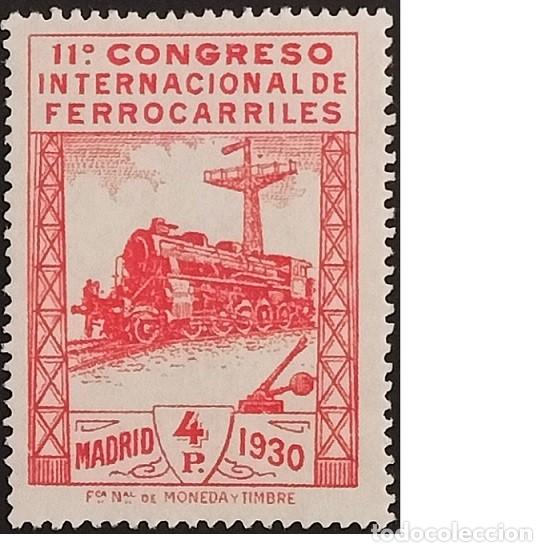 Sellos: Edifil 480 sellos Espa&ntilde;a nuevos MNH ** 1930 XI Congreso Int Ferrocarriles