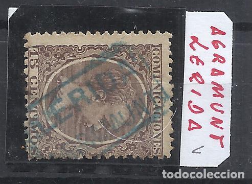 Sellos: alfonso XIII PELON EDIFIL 219 CARTERIA AGRAMUNT LLEIDA LERIDA