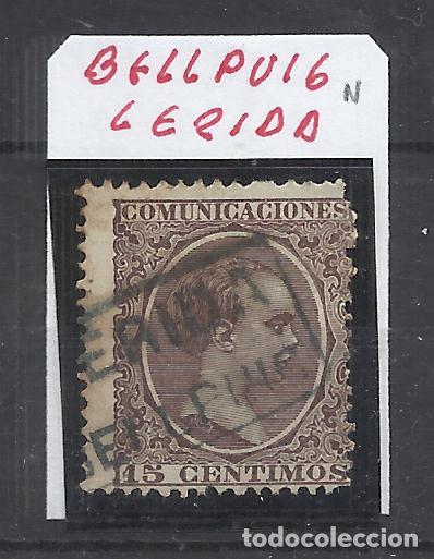 Sellos: alfonso XIII PELON EDIFIL 219 CARTERIA BELLPUIG LLEIDA LERIDA