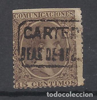 Sellos: alfonso XIII PELON EDIFIL 219 CARTERIA BEAS DEL SEGURA JAEN