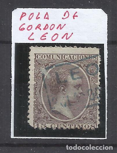 Sellos: alfonso XIII PELON EDIFIL 219 CARTERIA POLA DE GORDON LEON