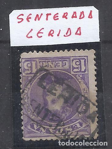 Sellos: alfonso XIII CADETE EDIFIL 246 CARTERIA SENTERADA LLEIDA LERIDA