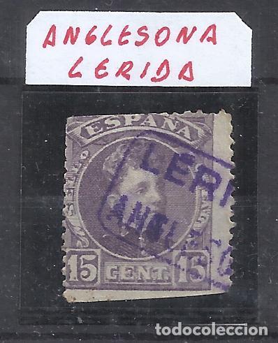 Sellos: alfonso XIII CADETE EDIFIL 246 CARTERIA ANGLESONA LLEIDA LERIDA
