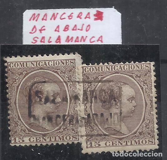 Sellos: alfonso XIII PELON EDIFIL 219 CARTERIA MANCERA DE ABAJO SALAMANCA