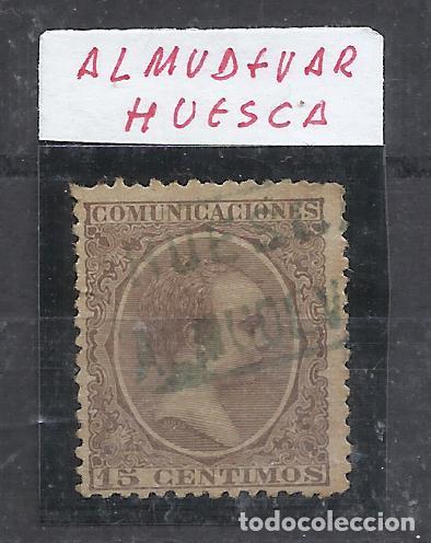 Sellos: alfonso XIII PELON EDIFIL 219 CARTERIA ALMUDEVAR HUESCA
