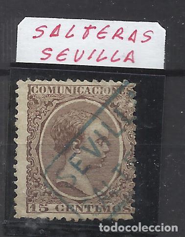 Sellos: alfonso XIII PELON EDIFIL 219 CARTERIA SALTERAS SEVILLA