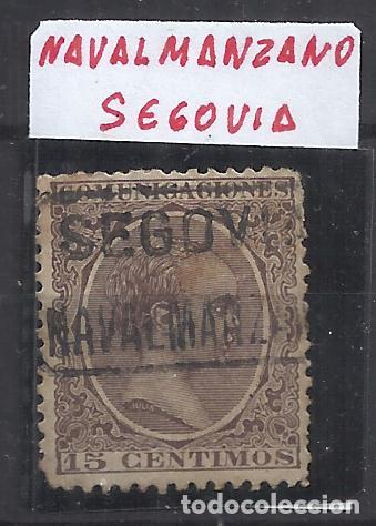 Sellos: alfonso XIII PELON EDIFIL 219 CARTERIA NAVALMANZANO SEGOVIA
