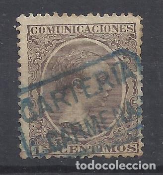 Sellos: alfonso XIII PELON EDIFIL 219 CARTERIA CARMENA TOLEDO