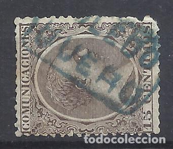 Sellos: alfonso XIII PELON EDIFIL 219 CARTERIA QUERO TOLEDO