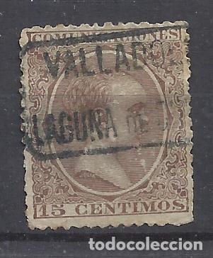 Sellos: alfonso XIII PELON EDIFIL 219 CARTERIA LAGUNA DE DUERO VALLADOLID