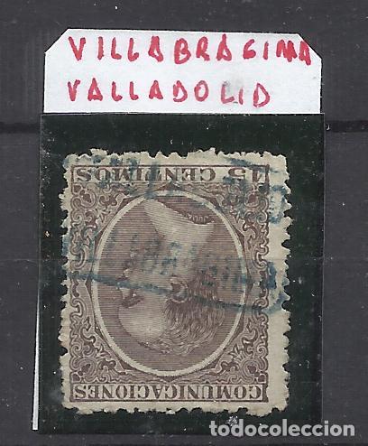 Sellos: alfonso XIII PELON EDIFIL 219 CARTERIA VILLABRAGINA VALLADOLID