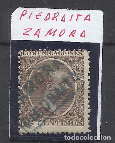 Sellos: alfonso XIII PELON EDIFIL 219 CARTERIA piedrahita ZAMORA