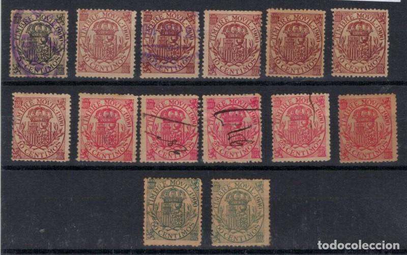 Sellos: FA7236. Fiscales, 1900 conjunto de valores de diversos importes Timbre Movil