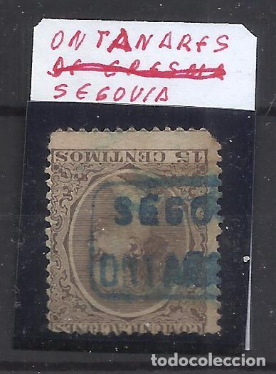Sellos: alfonso XIII PELON EDIFIL 219 CARTERIA ontanares segovia