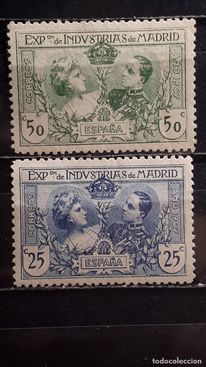 Sellos: ESPA&Ntilde;A. A&Ntilde;O 1907. *. EDIFIL SR3/4