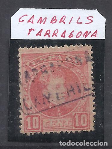 Sellos: ALFONSO XIII CADETE CARTERIA CAMBRILS TARRAGONA