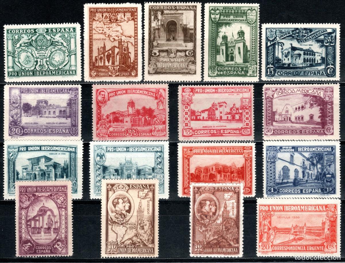 Sellos: EDIFIL 566-582 PRO UNI&Oacute;N IBEROAMERICANA 1930 (SERIE COMPLETA). VALOR CAT&Aacute;LOGO: 618 &euro;. MNH **