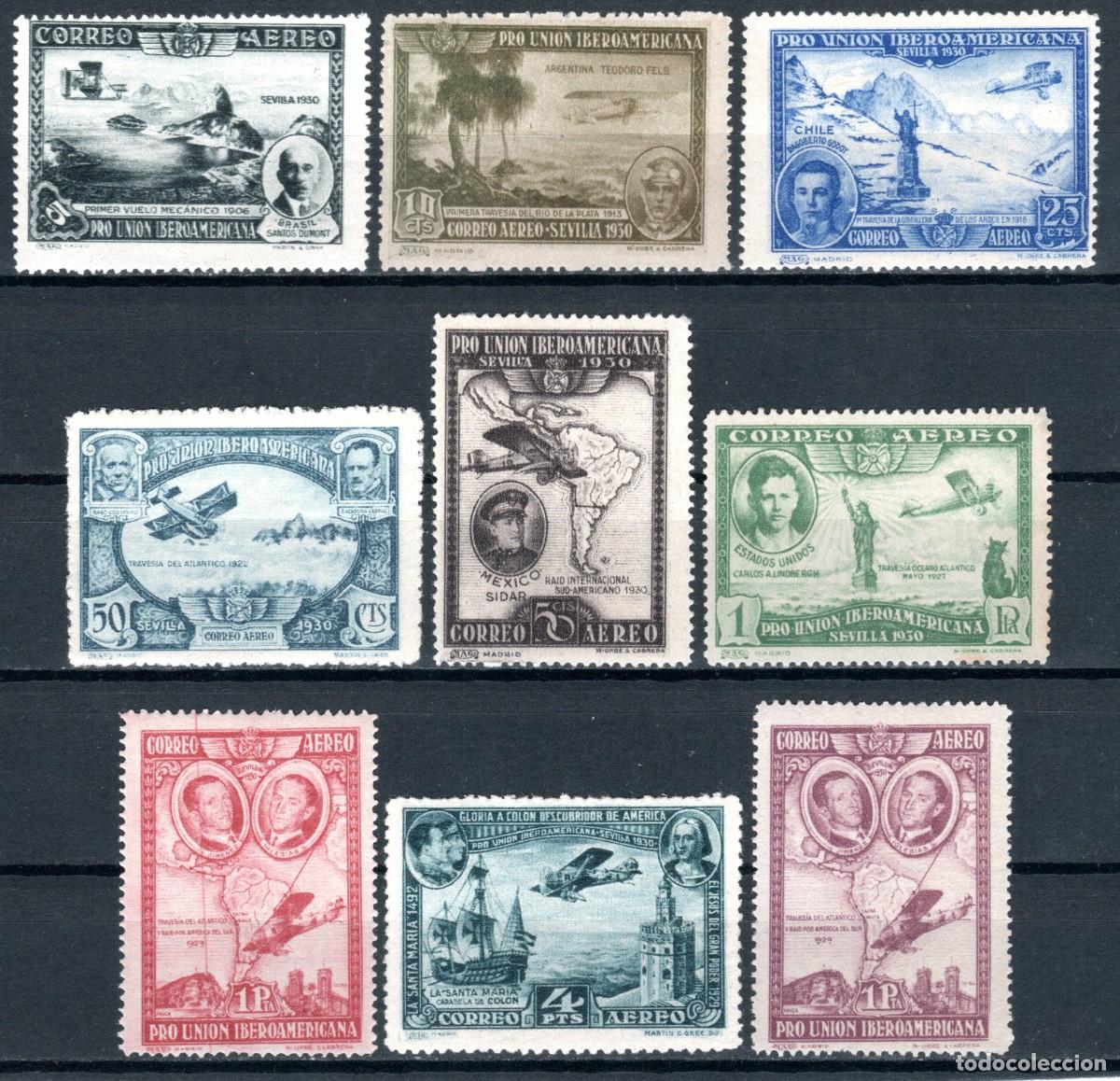 Sellos: EDIFIL 583-591 PRO UNI&Oacute;N IBEROAMERICANA 1930 (SERIE COMPLETA). VALOR CAT&Aacute;LOGO: 445 &euro;. MNH **