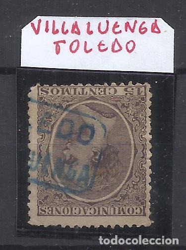 Sellos: ALFONSO XIII PELON CARTERIA VILLALUENGA TOLEDO