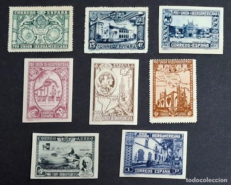 Sellos: 8 sellos Pro Uni&oacute;n Iberoamericana de Espa&ntilde;a emitida el 10 de octubre de 1930