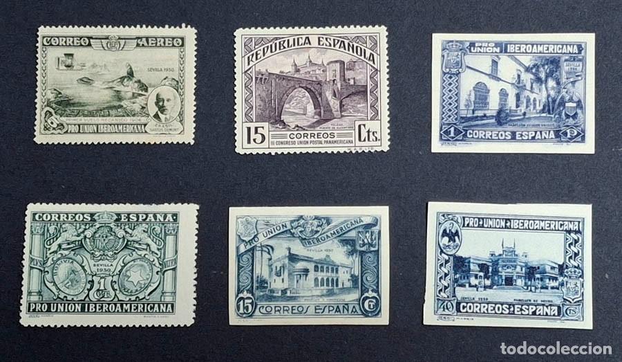 Sellos: 6 sellos Pro Uni&oacute;n Iberoamericana de Espa&ntilde;a emitida el 10 de octubre de 1930