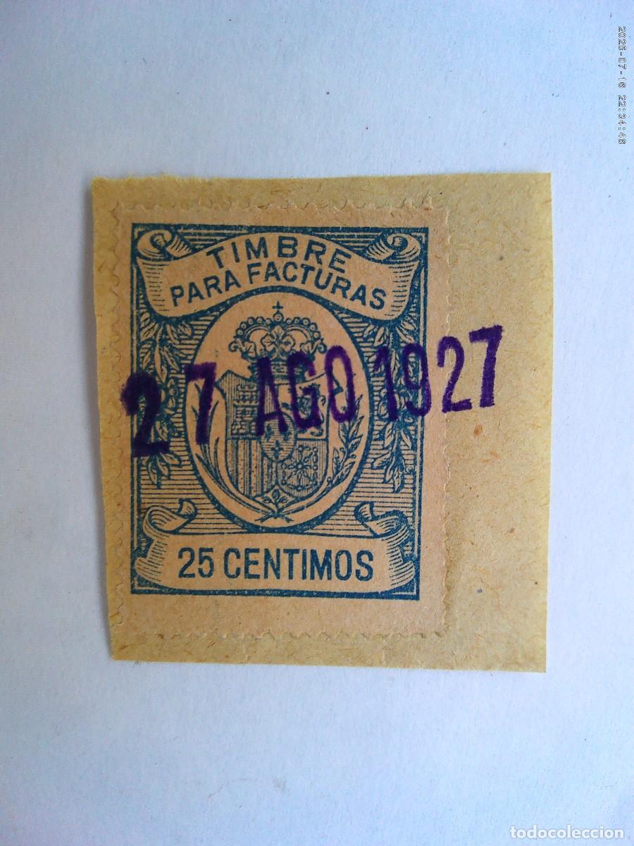 Sellos: VI&Ntilde;ETA EPOCA ALFONSO XIII : TIMBRE PARA FACTURAS , 1927