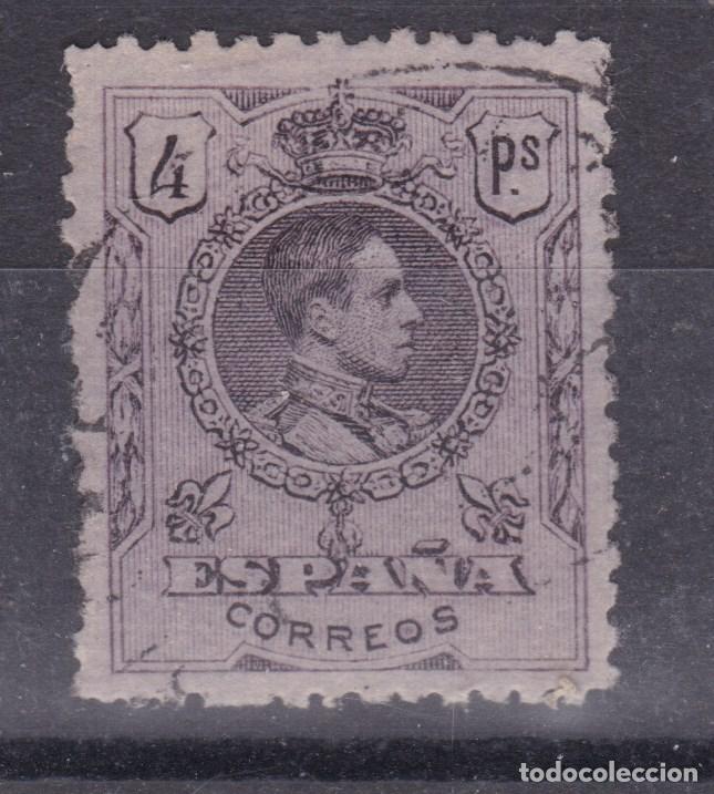 Sellos: SS6- Alfonso XIII Medall&oacute;n 4 Ptas Edifil 279. Usado .Centrado. Perfecto