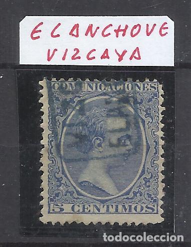 Sellos: ALFONSO XIII PELON CARTERIA ELANCHOVE VIZCAYA