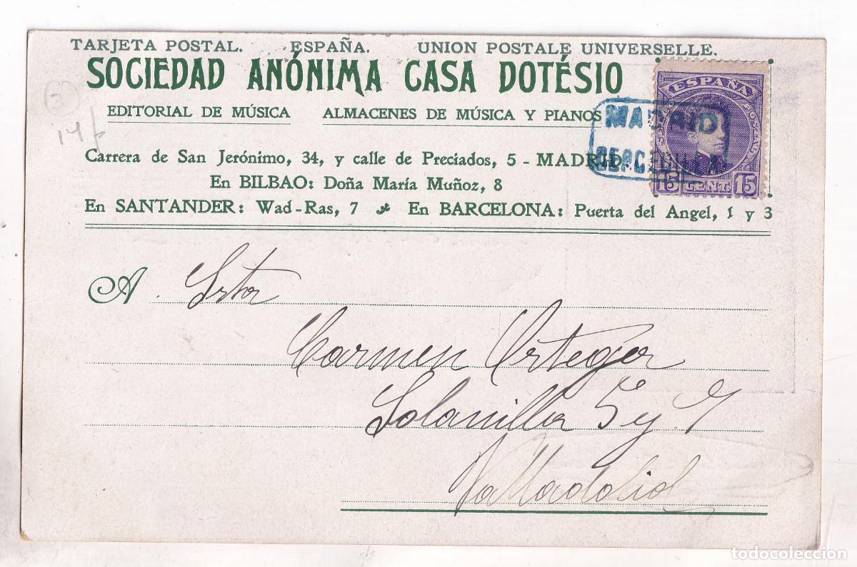 Sellos: POSTAL. CARTER&Iacute;A MADRID CERCEDILLA. LUJO. A VALLADOLID