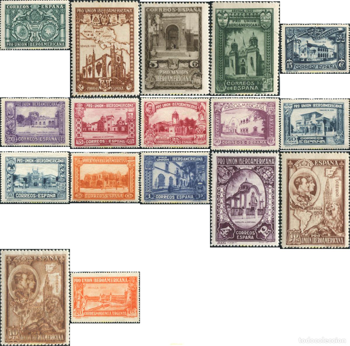 Sellos: 617827 HINGED ESPA&Ntilde;A 1930 PRO UNION IBEROAMERICANA