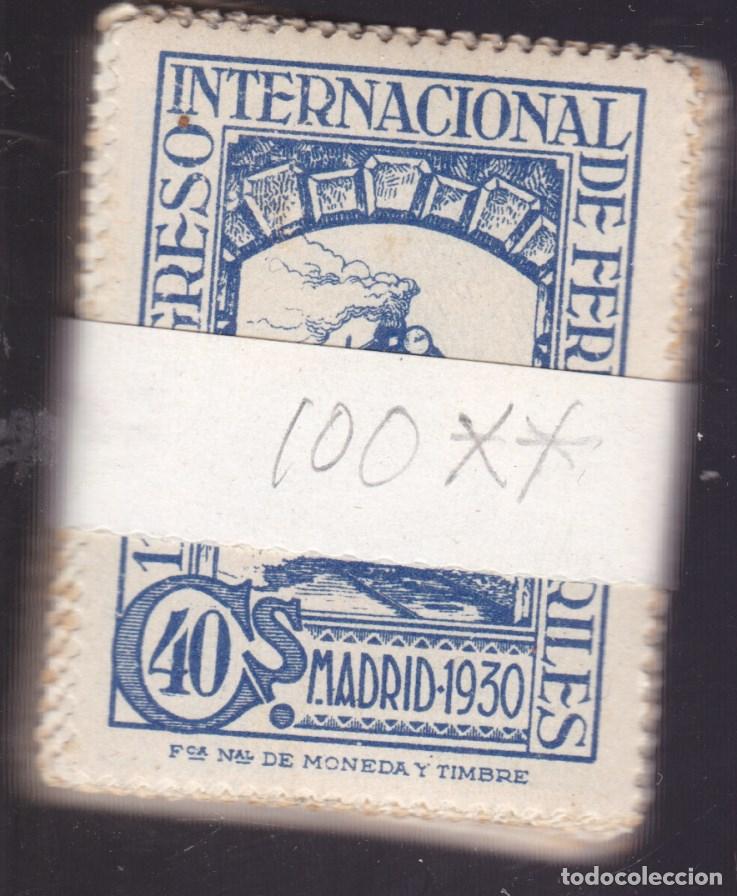 Sellos: FC4-37- FERROCARRILES 40 Cts Edifil 477 x 100 Sellos ** Sin Fijasellos en Pastilla + 600 euros