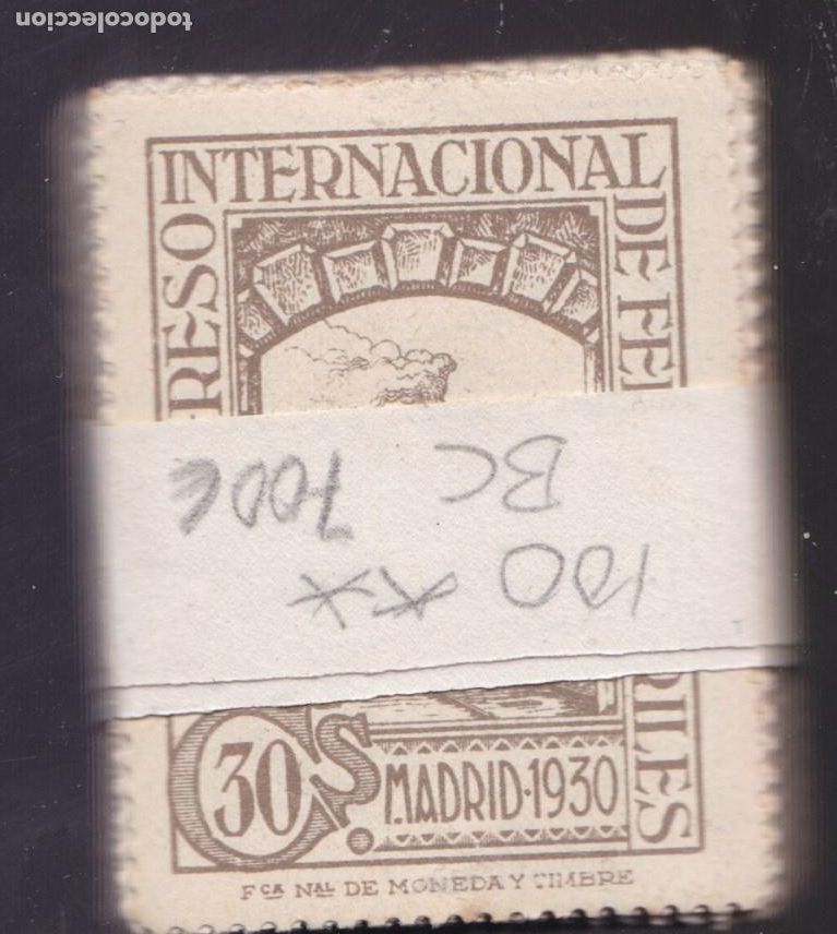 Sellos: FC4-37- FERROCARRILES 40 Cts Edifil 476 x 100 Sellos ** Sin Fijasellos en Pastilla. + 600 eur