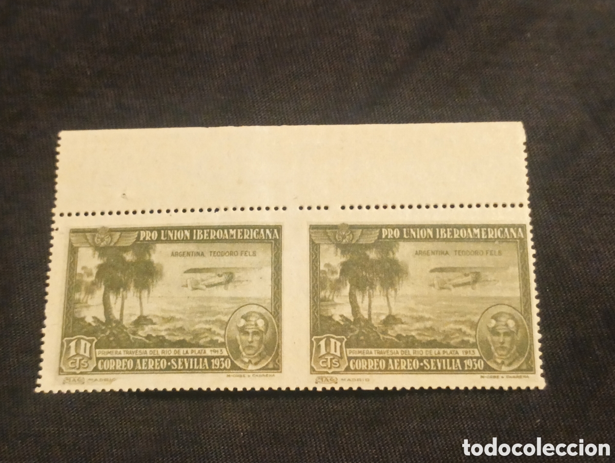 Sellos: sellos de correo a&eacute;reo de Espa&ntilde;a de 1930 Pro Uni&oacute;n Iberoamericana edifil 584