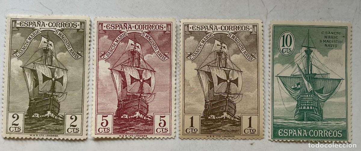 Sellos: 1930,descubrimiento de am&eacute;rica,MN 2* 2** centrado,goma,color