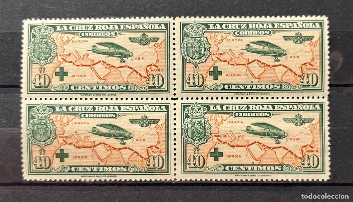 Sellos: 1926 cruz roja,MNH** centrado,goma,color bloque de 4
