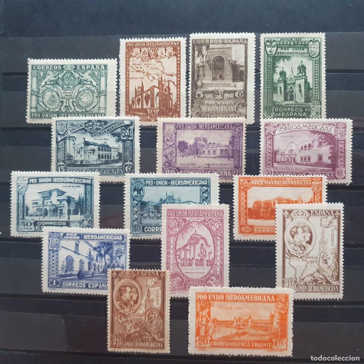 Sellos: SERIE COMPLETA EDIFIL 566 ** A 582 ** PRO IBEROAMERICANA ESPA&Ntilde;A 1930
