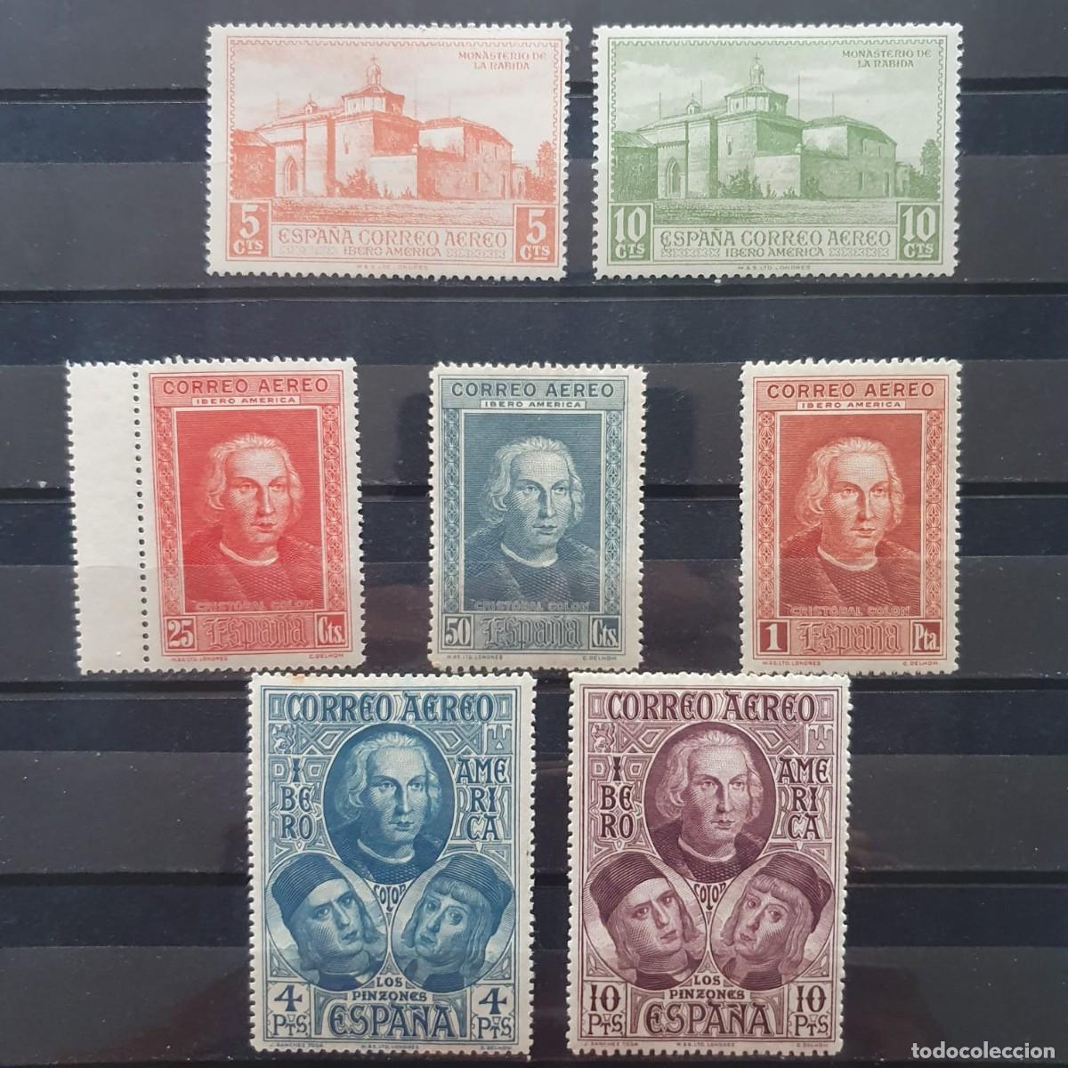 Sellos: SERIE COMPLETA EDIFIL 559 A 565 */** DESCUBRIMIENTO AMERICA ESPA&Ntilde;A 1930